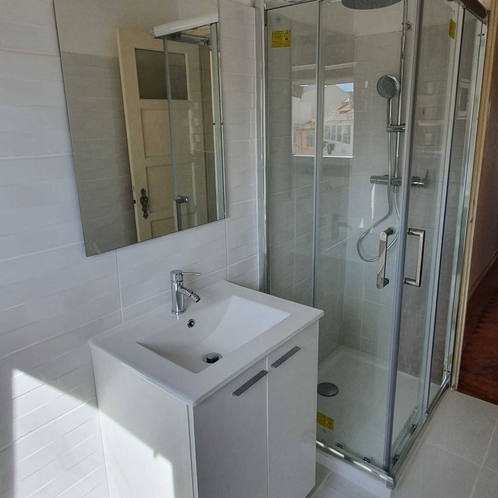Sleek Bathroom with Tiles